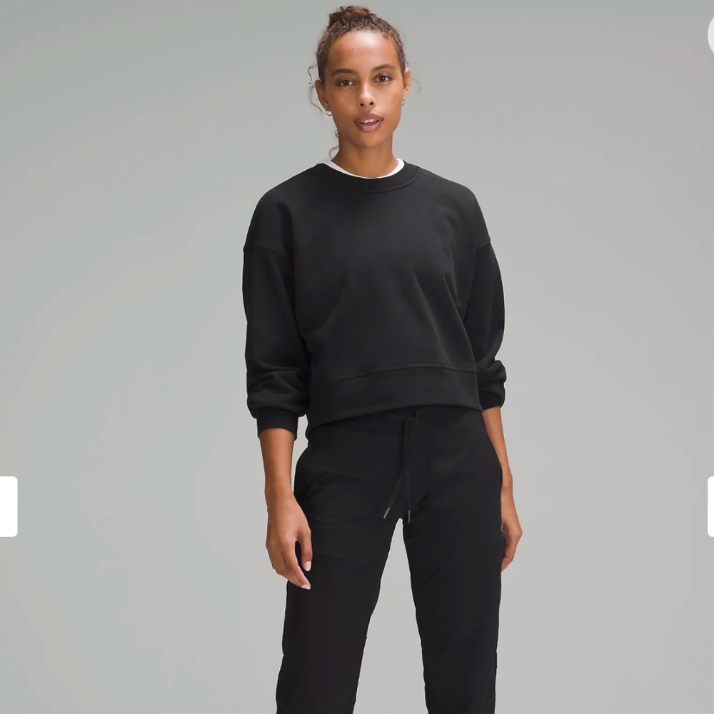 Lululemon Perfectly Oversized Cropped Crew French Terry Sweatshirt EUC!